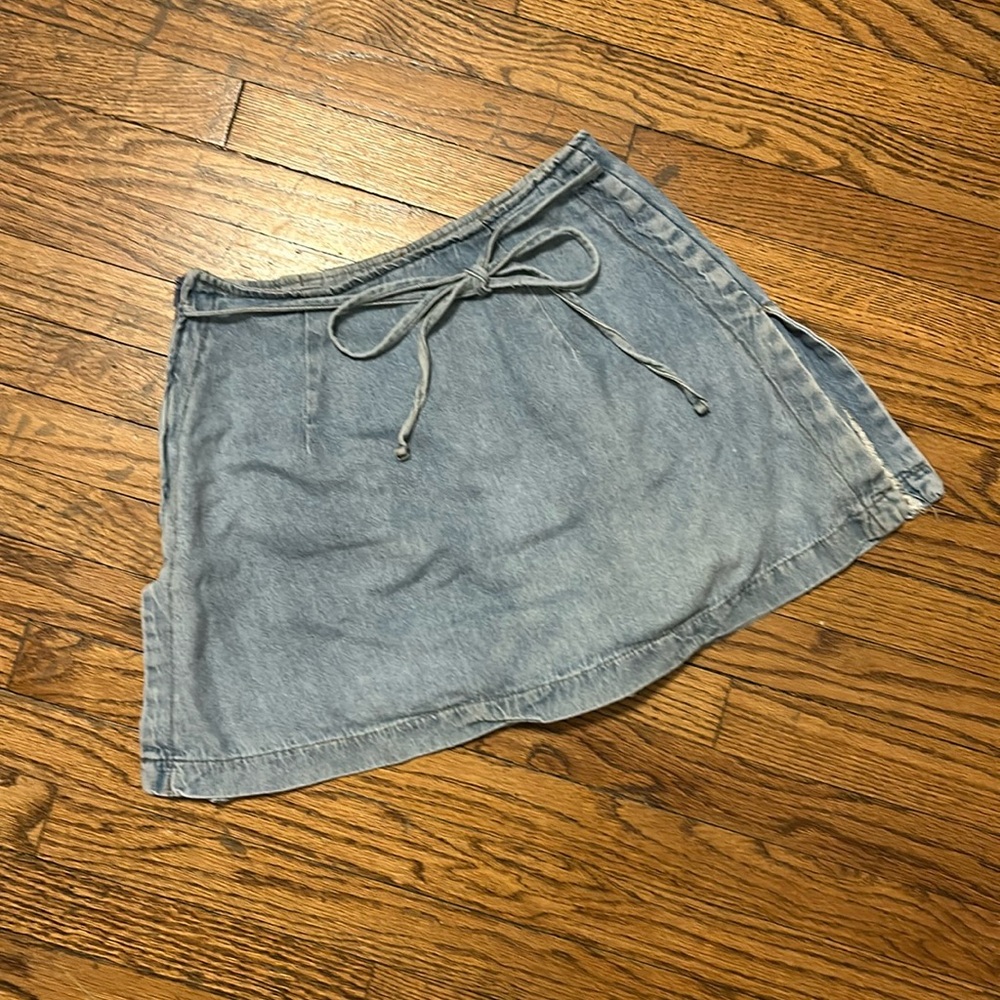 “Vintage Blue” Y2K denim jean mini skort